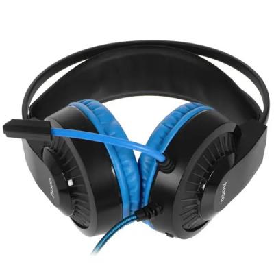 Наушники полноразмерные HOCO W105 Joyful gaming, подсветка, микрофон, AUX, 1,2м, синий (6931474754172)