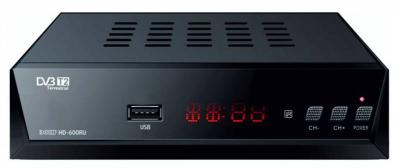 Цифровой ресивер DVB-T2 СИГНАЛ HD-600RU черный