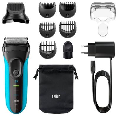 Бритва сетчатая BRAUN Series 3 3010BT синий/черный