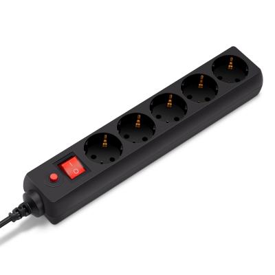 Сетевой фильтр BURO 500SH-10-B 10м (5 розеток) черный