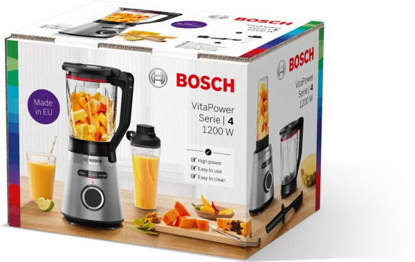 Блендер стационарный BOSCH VitaPower Serie 4 MMB6384M черный/нержавеющая сталь
