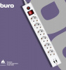 Сетевой фильтр BURO BU-SP1.8_USB_2A-W 1.8м (6 розеток) белый (коробка)