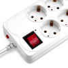 Сетевой фильтр BURO 800SH-3-W 3м (8 розеток) белый (коробка)