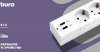 Сетевой фильтр BURO BU-SP1.8_USB_2A-W 1.8м (6 розеток) белый (коробка)