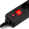 Сетевой фильтр BURO 600SH-3-B 3м (6 розеток) черный