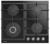 Поверхность газовая HYUNDAI HHG 6436 BG черный (стекло, чугун, WOK)