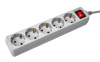 Сетевой фильтр PC PET AP01006-E-GR 1.8м (5 розеток) серый