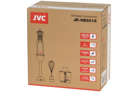 Блендер погружной JVC JK-HB5015 черный/сталь