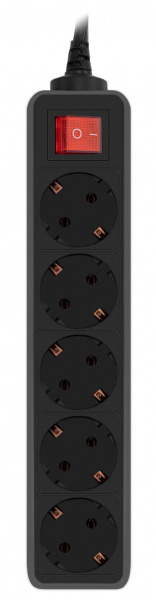Сетевой фильтр PC PET AP01006-3-BK 3м (5 розеток) черный