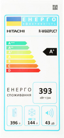 Холодильник HITACHI R-W 660 PUC7 GGR графитовое стекло (Side by Side, NF, инвертор)