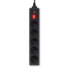 Сетевой фильтр BURO 500SH-1.8-UPS-B 1.8м (5 розеток) черный
