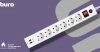 Сетевой фильтр BURO BU-SP1.8_USB_2A-W 1.8м (6 розеток) белый (коробка)