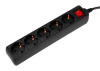 Сетевой фильтр PC PET AP01006-E-BK 1.8м (5 розеток) черный (пакет ПЭ)