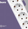 Сетевой фильтр BURO BU-SP1.8_USB_2A-W 1.8м (6 розеток) белый (коробка)