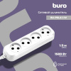 Сетевой удлинитель BURO BU-PSL4.1/W 1.5м (4 розетки) белый (пакет ПЭ)